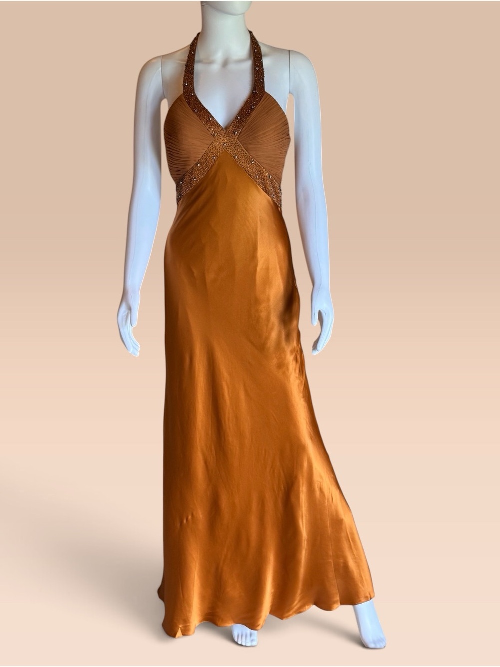 Elegant Halter Gown in Copper